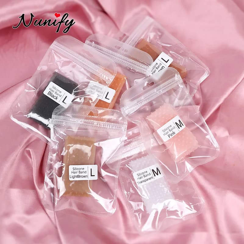 Petit bandeau en Silicone pour fixer la perruque sans colle, bandeau noir antidérapant en Silicone, 