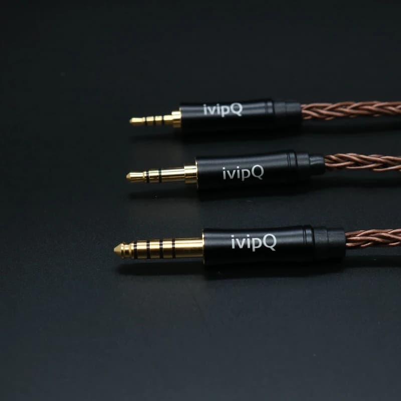 IvipQ – câble de mise à niveau pour écouteurs en cuivre monocristallin, 8 cœurs, 2.5mm/3.5mm/4.4mm, 