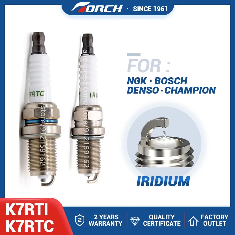 Bougies d'allumage TORCH originales en Iridium, K7RTI K7RTC, pour Great Wall C20R/C30/M1/M2/M4/Wingl