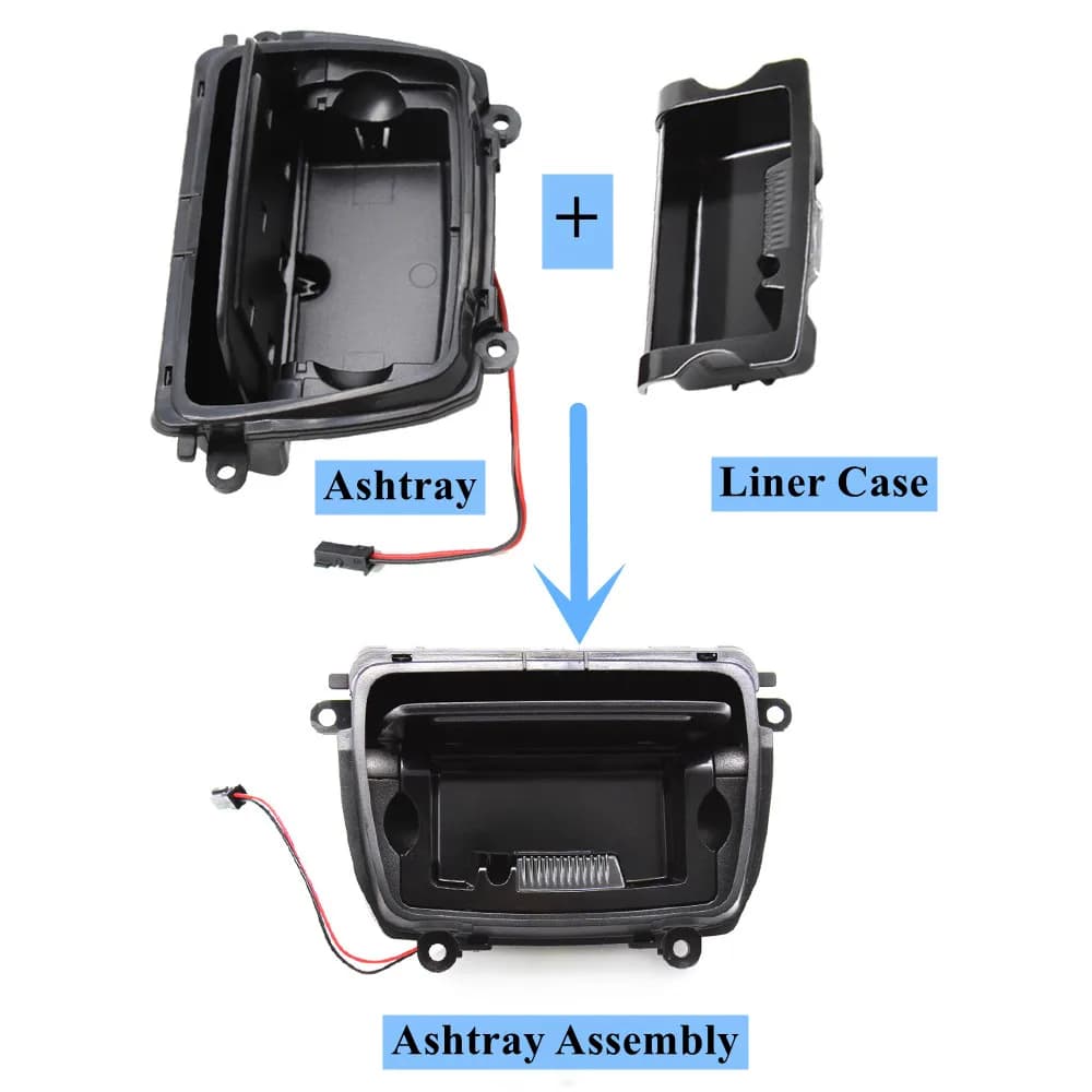 Ensemble de cendrier de Console centrale ABS, couvercle de boîte de doublure pour BMW série 5 F10 F1