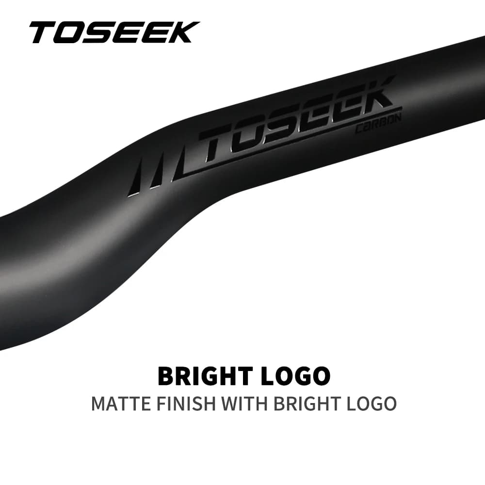 TOSEtransmith-Guidon de vélo entièrement en carbone, guidon horizontal de vélo pliant, noir mat, gui