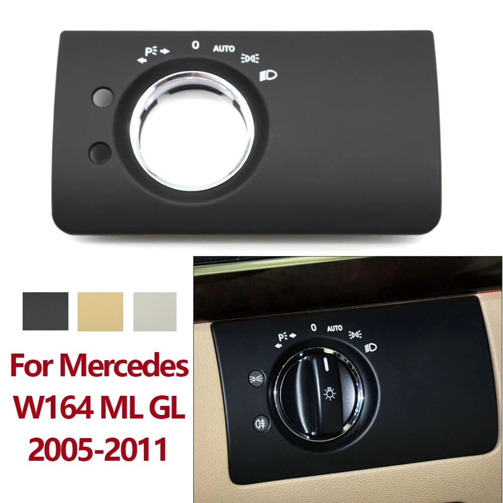 Panneau de commutation de lampe frontale intérieure de voiture, remplacement de garniture, éclairage