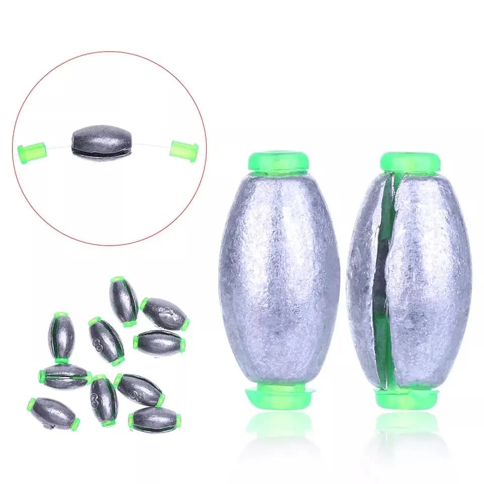 Plombs de pêche en forme d'olive, 5 pièces/10 pièces, 2g-30g, accessoires de pêche à la carpe