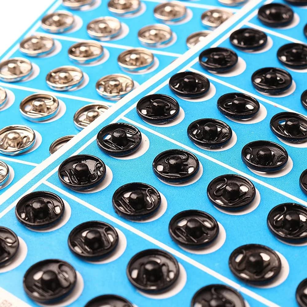 100/50 pièces boutons à pression coudre sur boutons à pression boutons de fixation à pression en mét