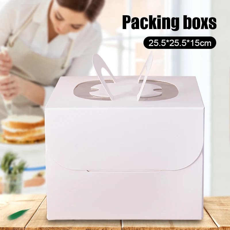 Boîte à gâteau blanche de style européen, processus de pressage à chaud, boîtes à gâteaux d'annivers