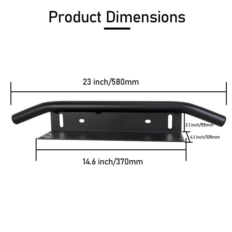 Kit de câblage de plaque de planificateur de pare-chocs avant, barre lumineuse LED et barre de taure