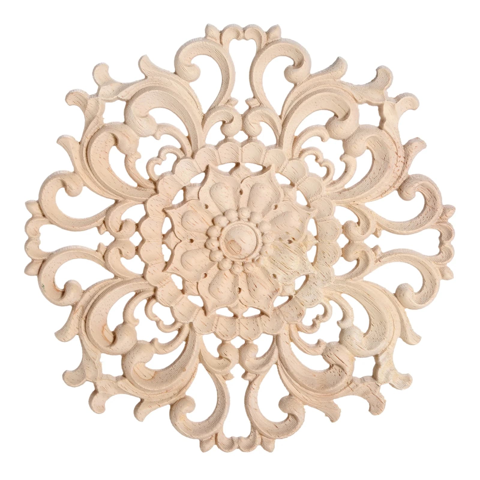 Autocollants de sculpture sur bois, disque non peint, décor de porte, mobilier symétrique, cour de S