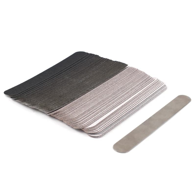 Lime à ongles de remplacement droite 100/180/240 10 pièces papier de verre amovible gris/noir avec p