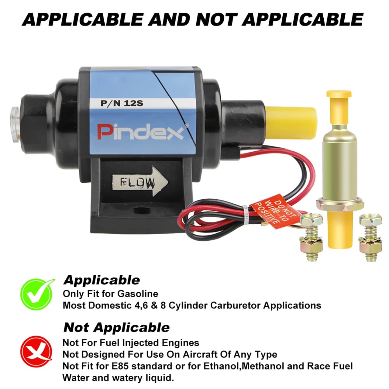 Micro pompes à carburant électroniques universelles 12V 35 GPH 4-7 PSI, pompe à huile externe adapté