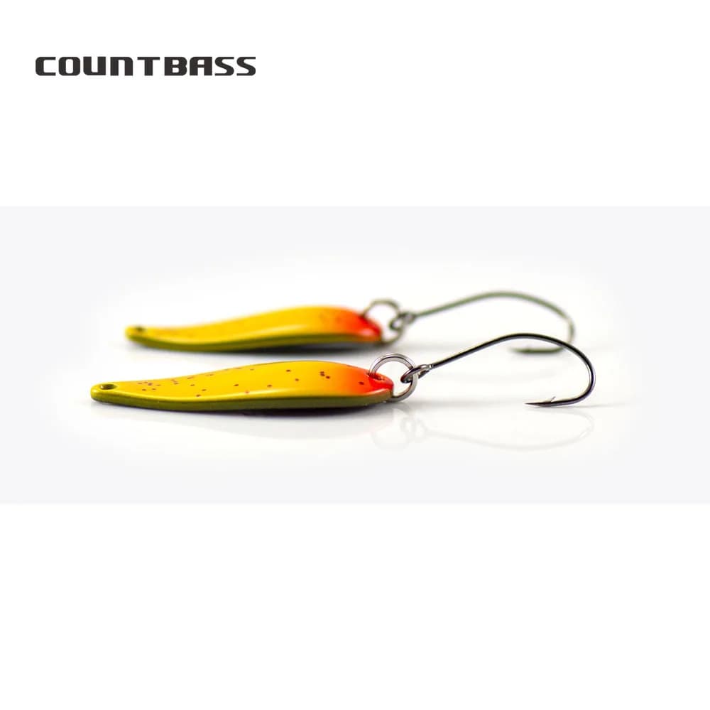 COUNTBASS – cuillères à truite, taille 2.4g et 4g, leurres de pêche, appâts métalliques pour saumon,
