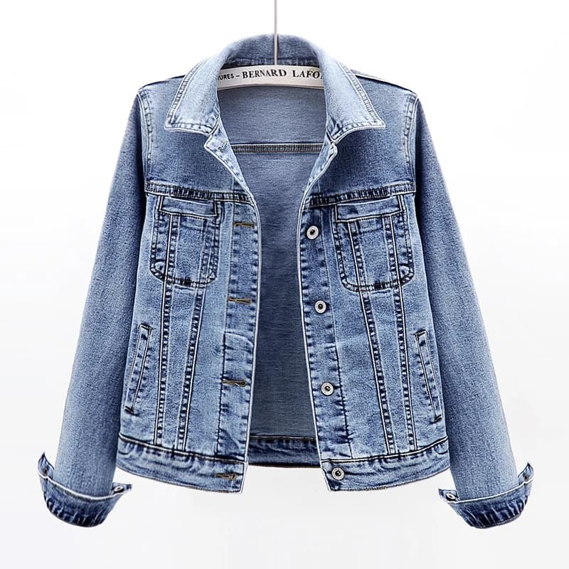 2025 printemps automne nouvelle veste en jean femmes grande taille 5XL Vintage mince à manches longu