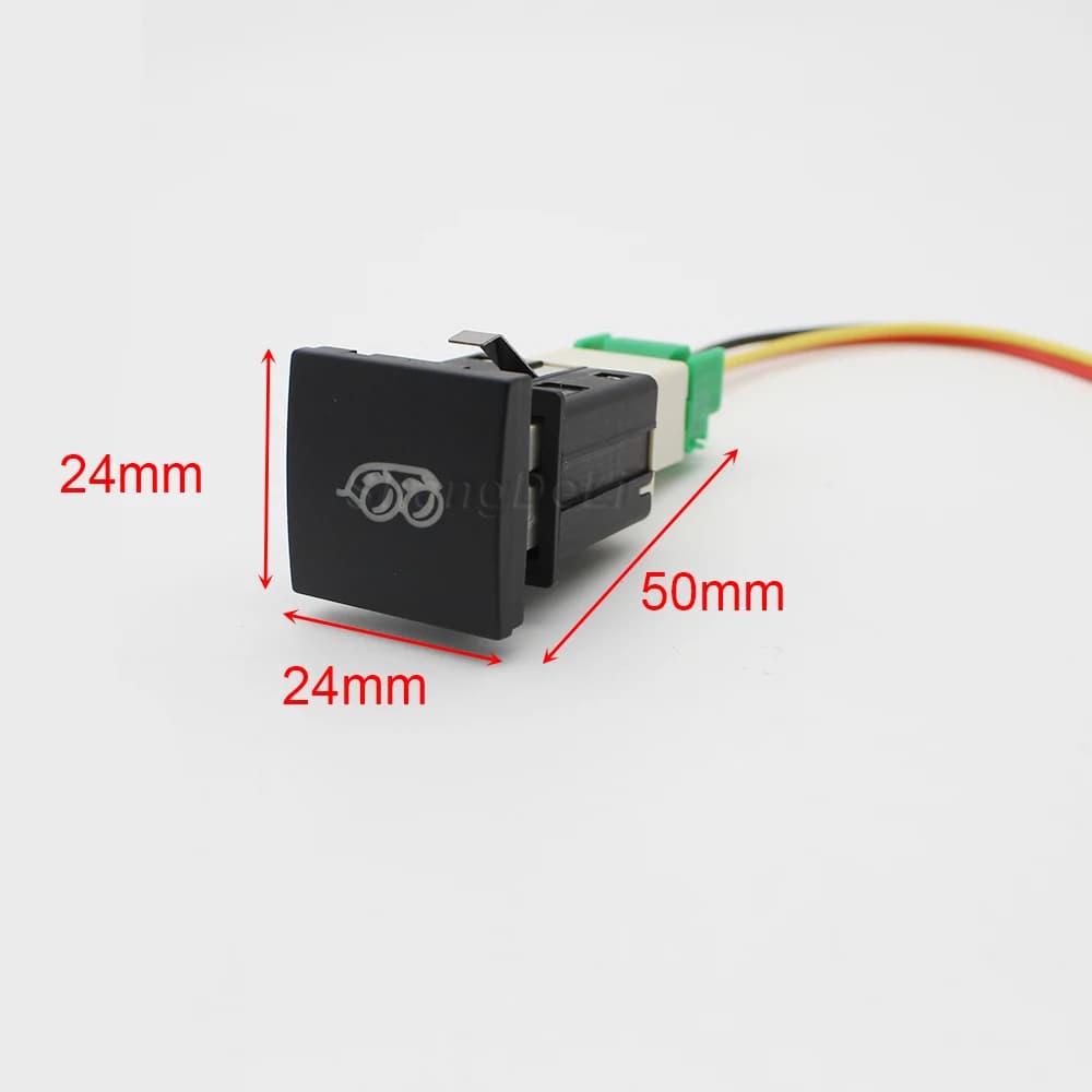 Voiture rouge LED DRL lumière mise hors tension interrupteur bouton poussoir miroir musique Radar in