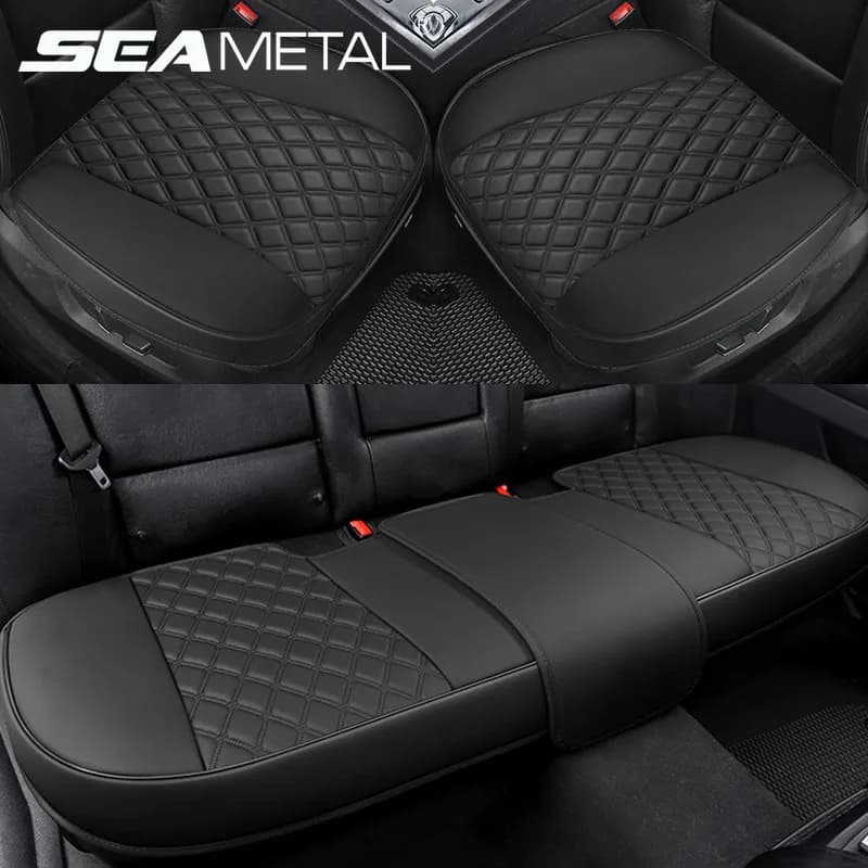SEAMETAL Housse de siège de voiture en cuir PU Housse de chaise de voiture pour automóvil Housses de