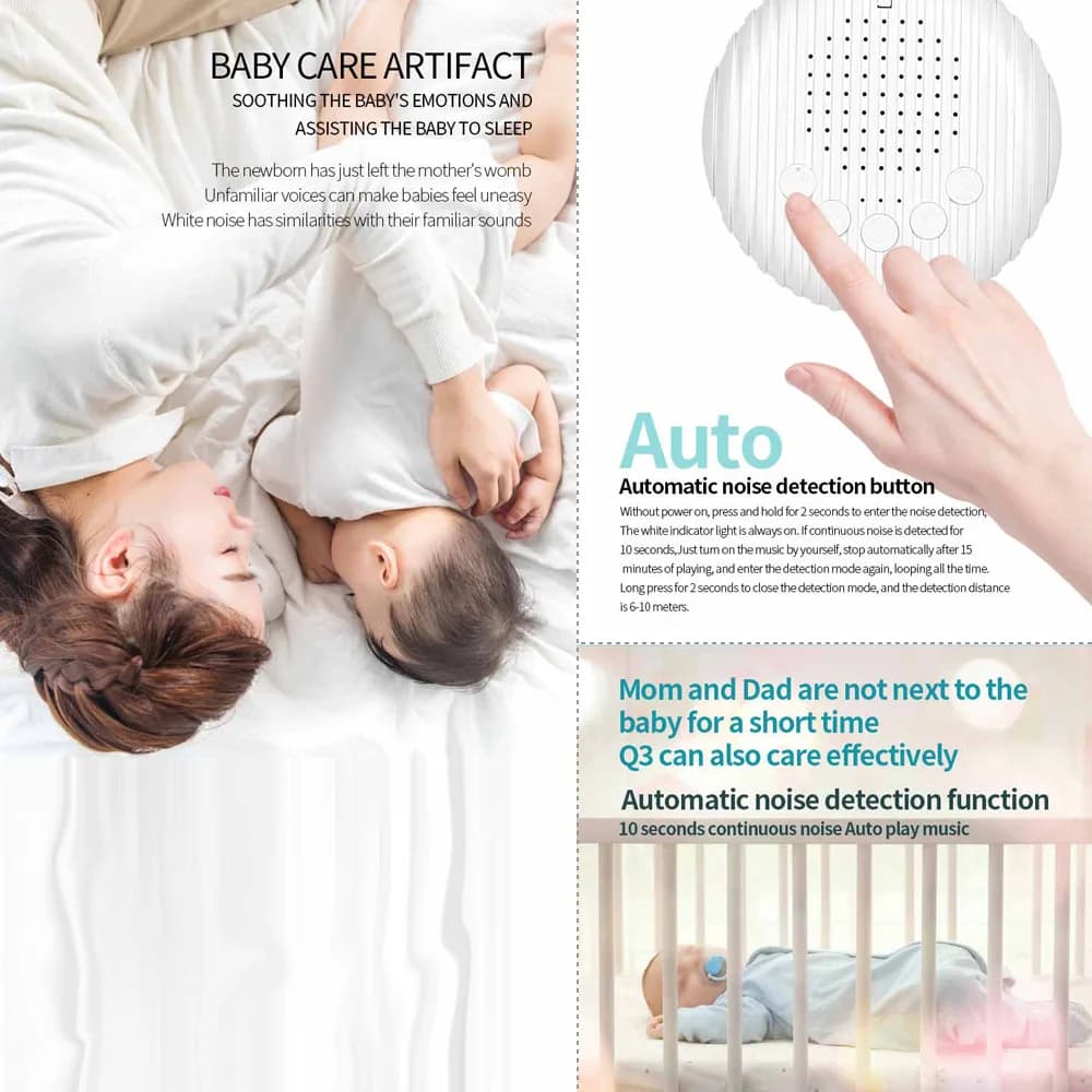 Machine portative de sommeil de bébé de Machine de son de bruit blanc 10 sons apaisants Volume régla