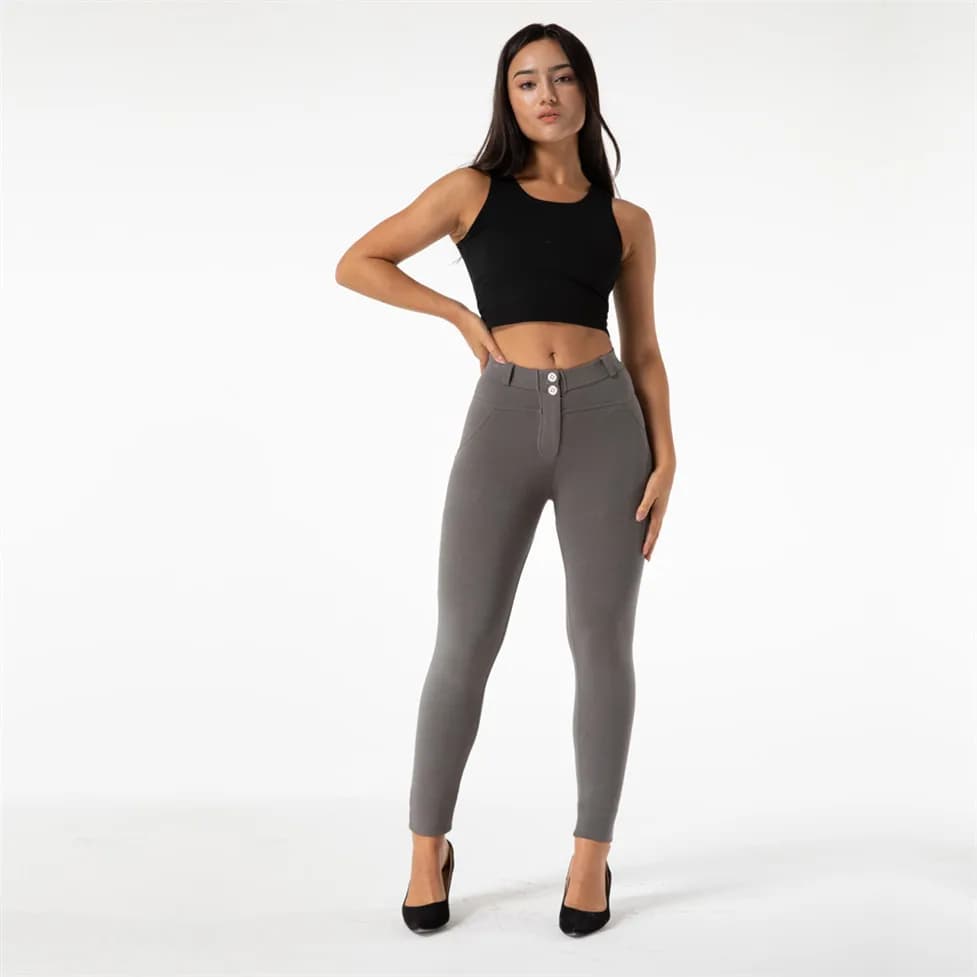 Shascullfites Melody-Pantalon Push-Up mi-haut pour femme, confortable, vert olive, TUNIControl