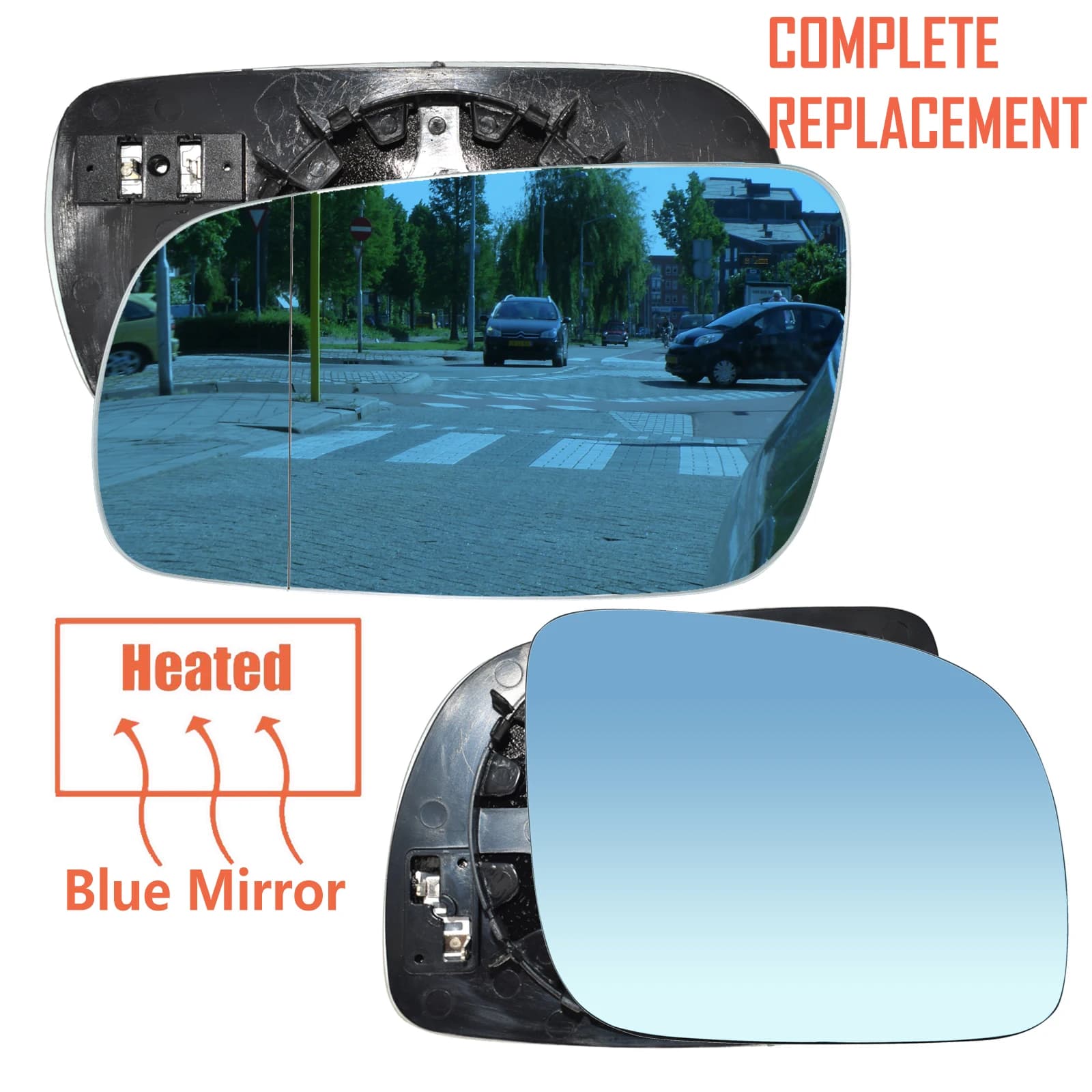 Paire de rétroviseurs convexes bleus, verre métropolitain, accessoires de voiture, pièces, VW Golf, 