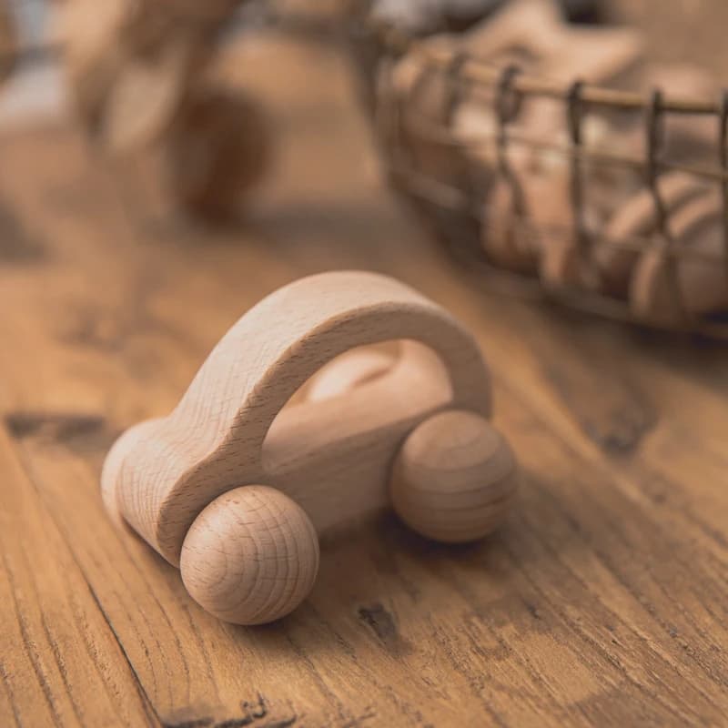 Jouets pour bébés, ensembles de hochets en bois, hochets en bois de hêtre, hochets à main pour la de