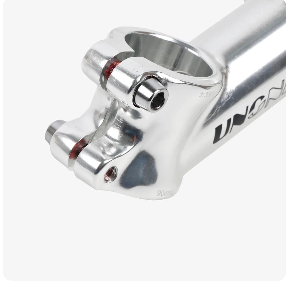 UNO tige de vélo Ultra légère argent 7/17/35 degrés 60 / 70 / 90 / 110 / 120 / 130mm vtt poignée de 