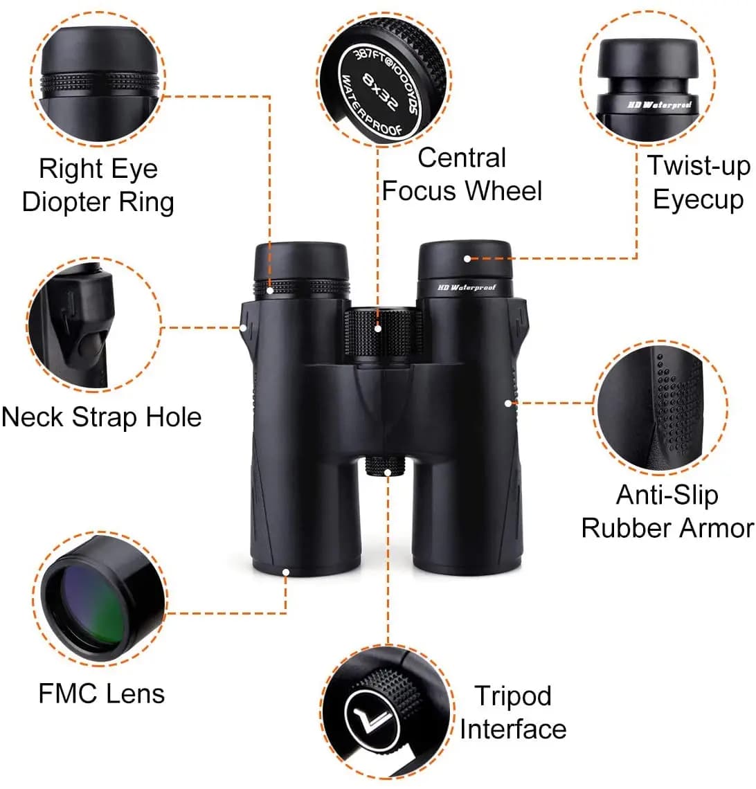 Svbony SV47 – jumelles 10x42 HD, étanches, pour l'observation des oiseaux, pour adultes, lentille FM