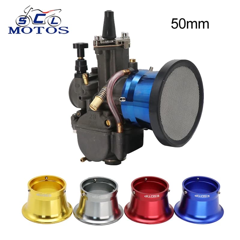 Sclmotos – carburateur modifié 50mm, filtre à Air, coupe-vent pour Keihi Koso OKO PWK 21 24 26 28 30