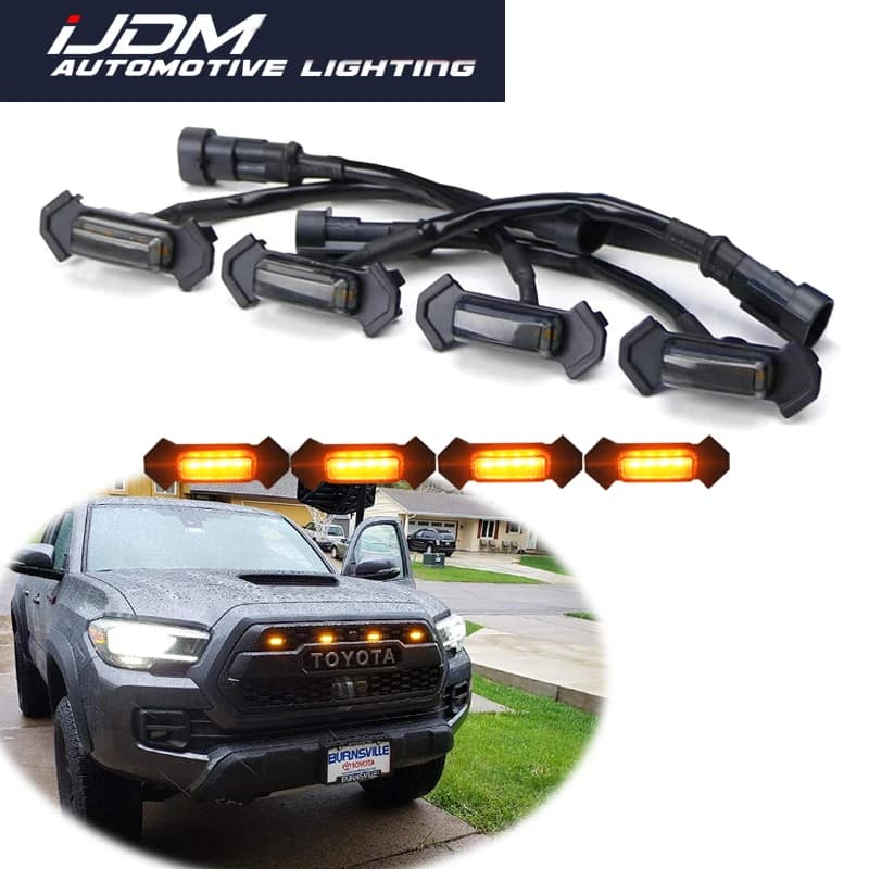 Éclairage de calandre LED pour voiture, 4 pièces, pour Toyota Tacoma 2016-up avec calandre TRD Pro u