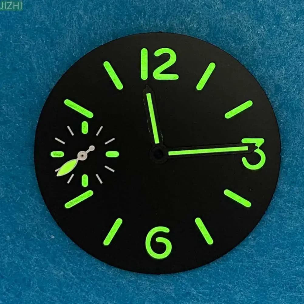 Cadran de montre lumineux vert en option, 34.5mm, Orange/vert/blanc, pour mouvement ETA 6497/ST3600