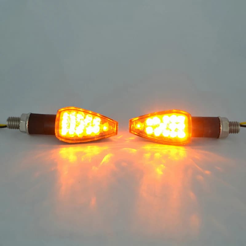 Clignotant de moto universel, indicateur de lumière ambre, 14 LED, 12V, 1PC