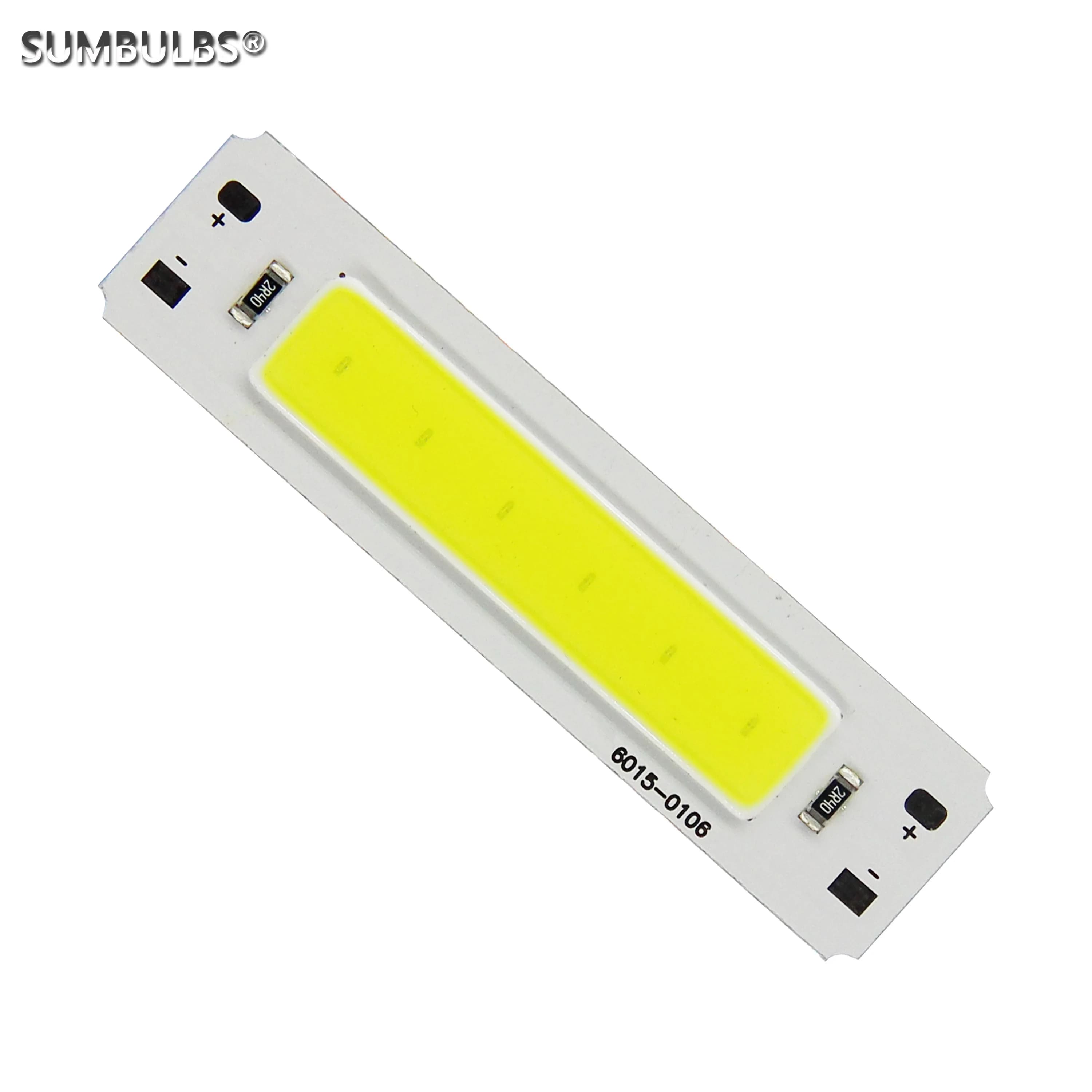 SUMBULBS 5V entrée cob led ampoule bande source de lumière pour bricolage USB led éclairage 2W 60*15