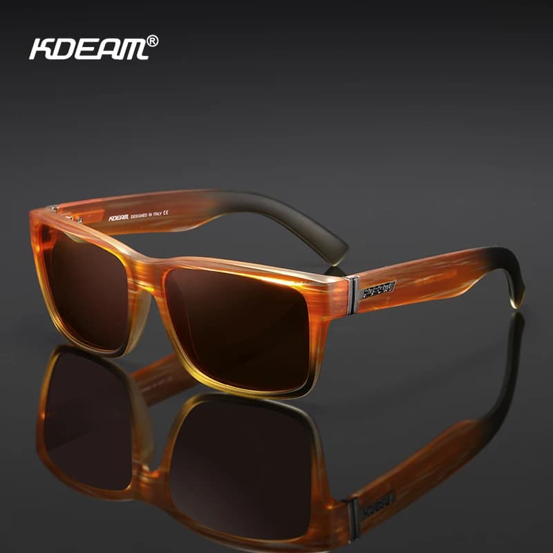 KDEAM Revamp de Sport hommes lunettes de soleil polarisées couleurs choquantes lunettes de soleil co