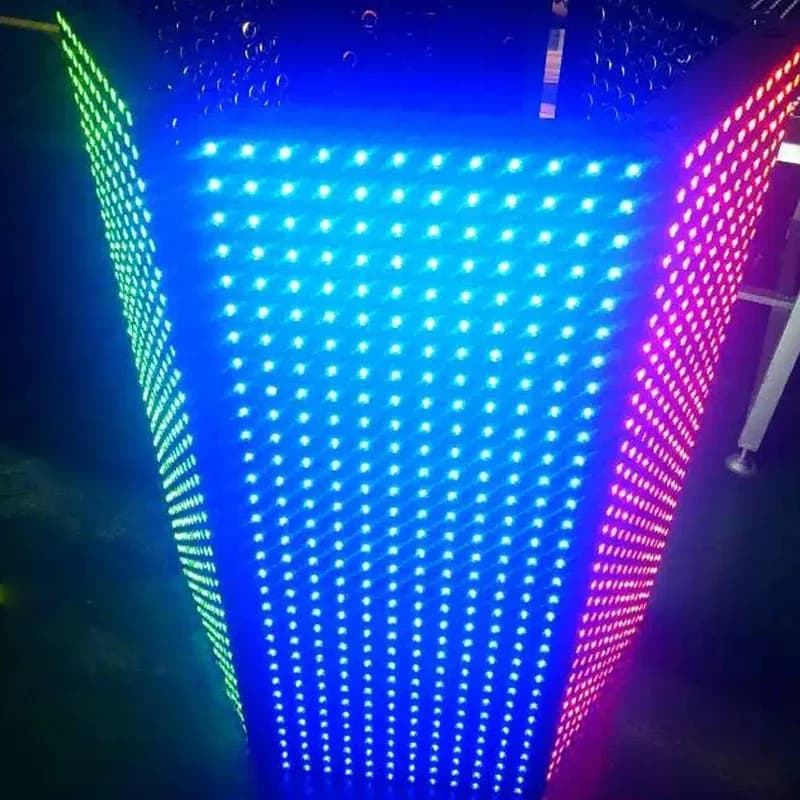 Guirxiété lumineuse LED RGB pixel, chaîne d'éclairage extérieur, coronavirus, Noël, vacances, 50 piè