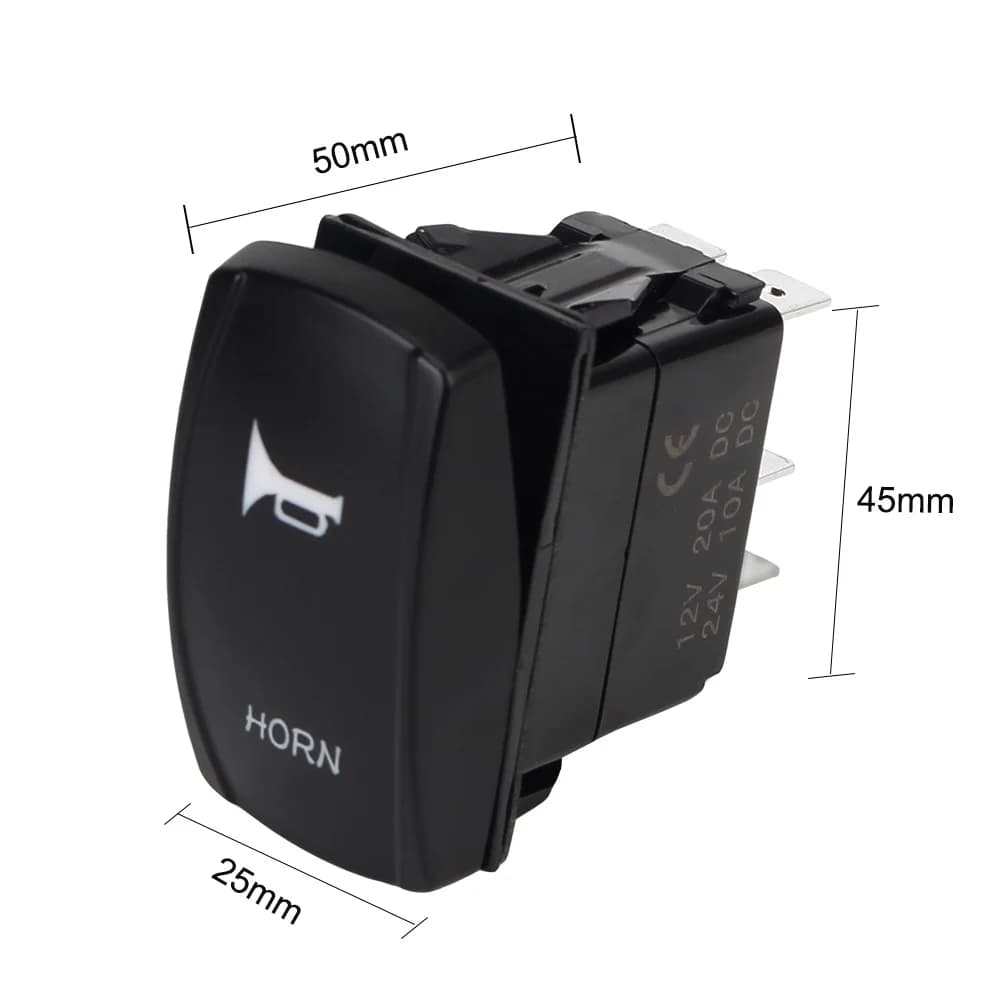 Interrupteur à bascule de lumière de voiture 24V 12V, boutons de feux avant arrière LED, accessoires