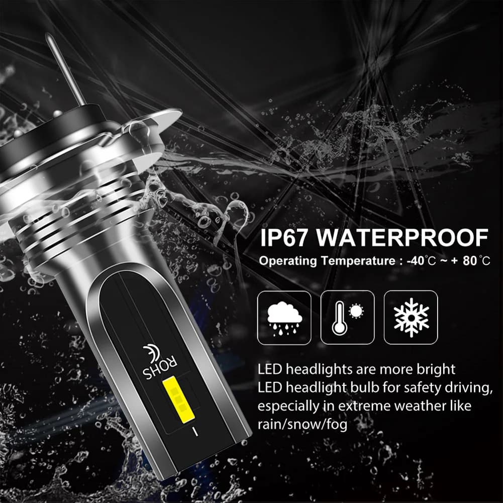 Lampe de sauna Canbus Turbo ZES pour voiture, H4, H7, H1, H3, H8, H9, H11, 9005, HB3, 9006, HB4, 80W
