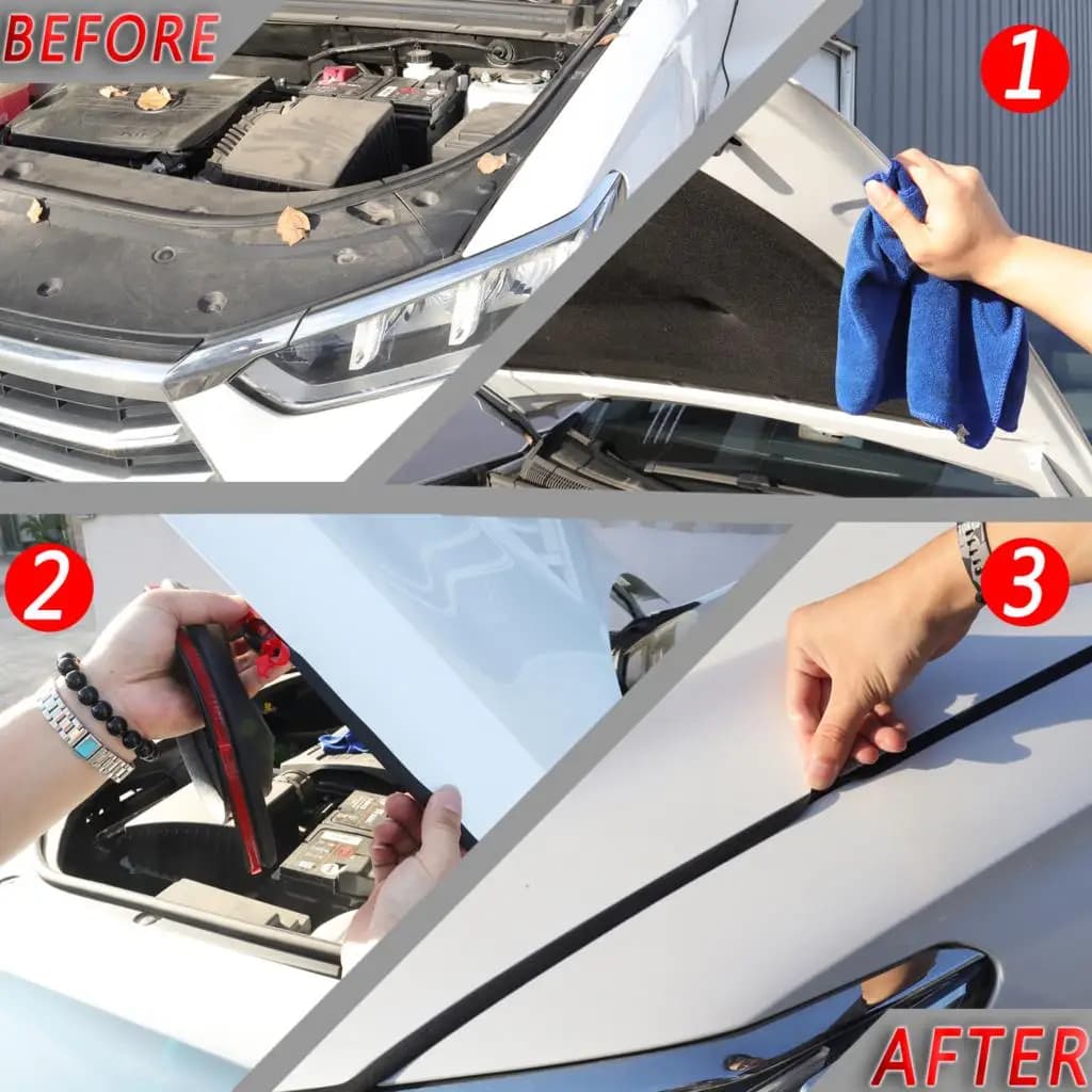 Bande d'étanchéité universelle pour porte de capot de voiture, garniture de Type Z de 4M, bande d'ét