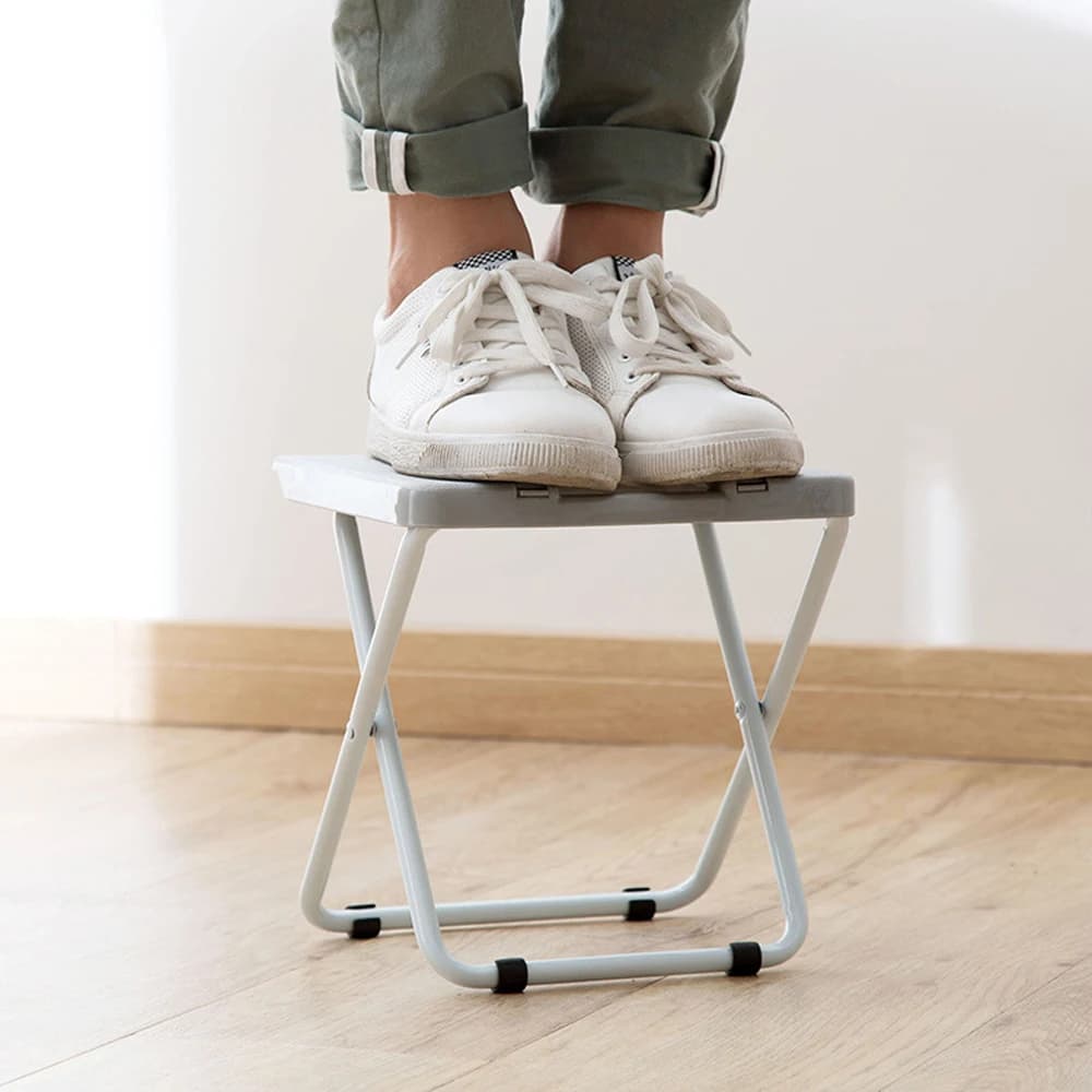 Tabouret de bain en plastique multifonctionnel, cuisine à domicile, intérieur, portable, pliable, co