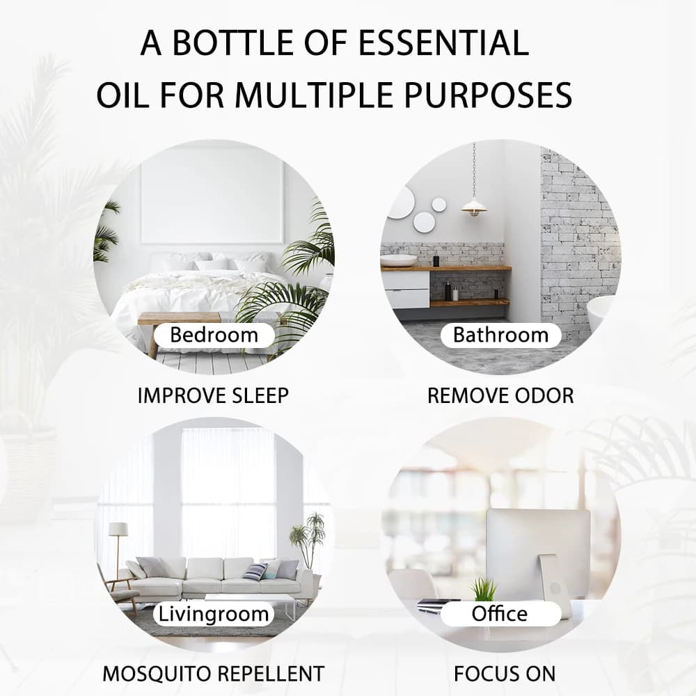 100ML lavande Pure naturel Rose huiles essentielles humidificateur diffuseur vanille menthe poivrée 