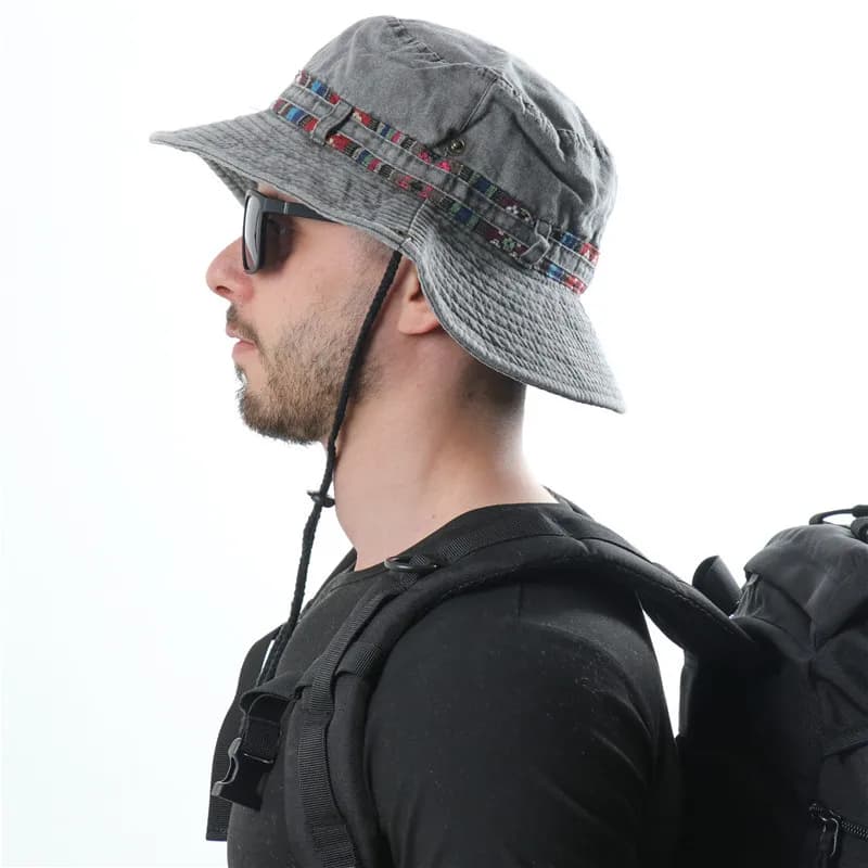 Chapeau d'été en coton pour hommes, protection UV, casquettes de soleil polyvalentes, plein air, esc