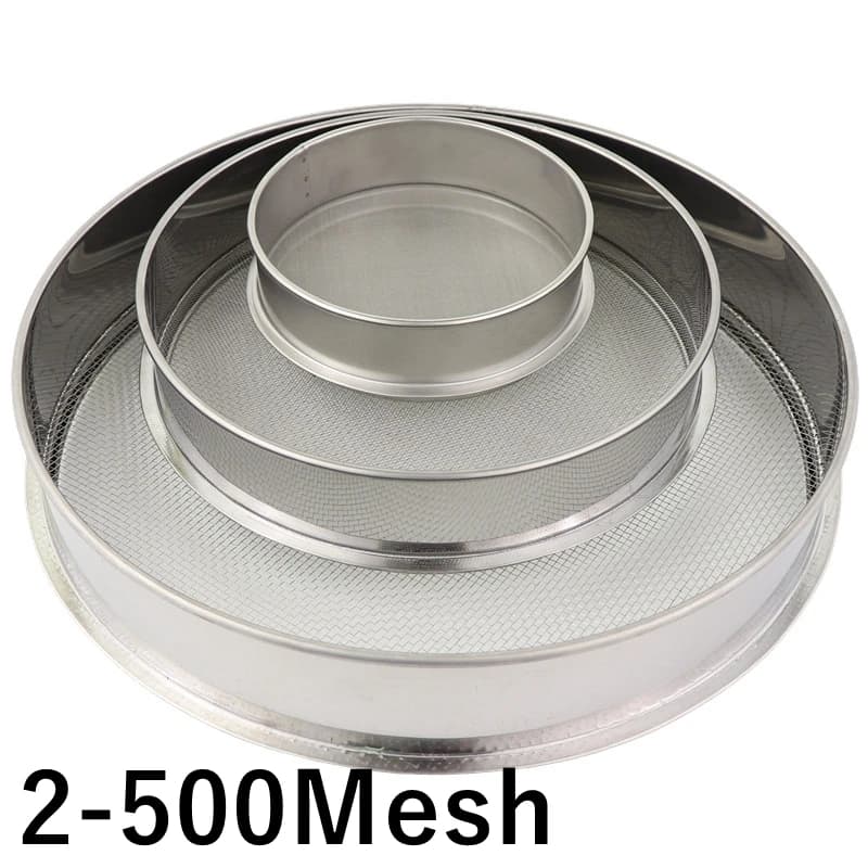 Tamis rond standard en acier inoxydable 500, tamis à ouverture de laboratoire, filtre à poudre de fa