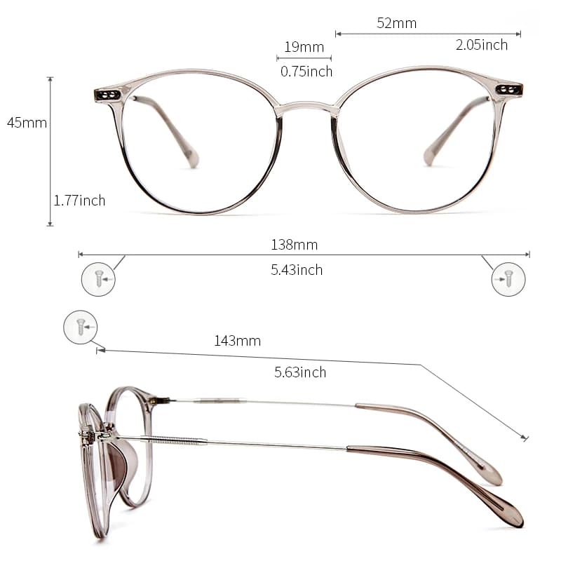 KANSEPT lunettes rondes cadre femmes ultraléger mode myopie Prescription lunettes montures acétate l