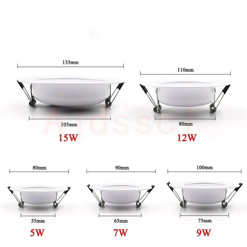 LED Downlight 220V Dimmable trois couleurs gradation 5W 7W 9W 12W 15W encastré LED plafonnier Downli