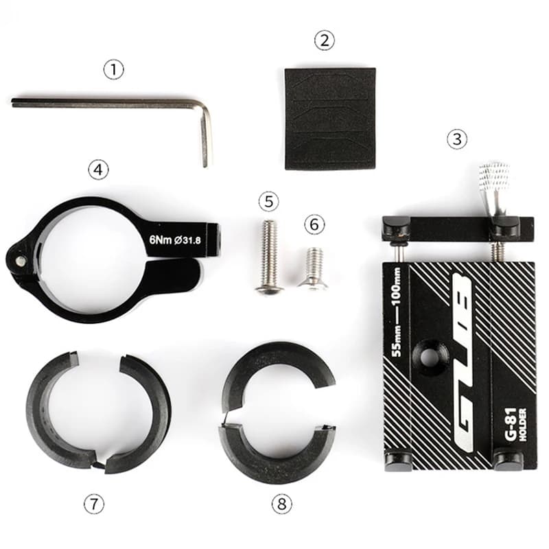 GUB G81 Support réglable anti-dérapant Support de téléphone portable pour Xiaomi M365 Pro 1S Scooter
