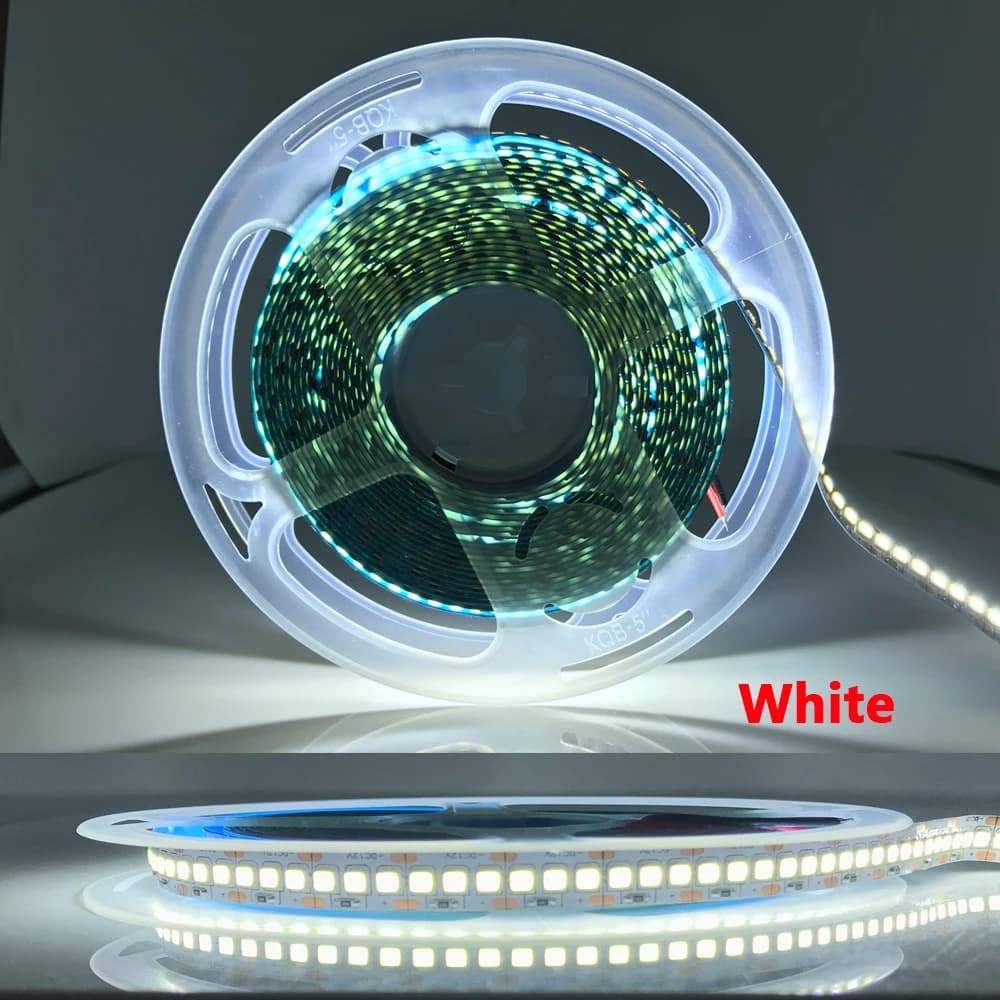 Bande lumineuse LED SMD 2835, DC 12 V, 0.5-5m, 60/120/240 LED/m, non étanche, décoration de cuisine 