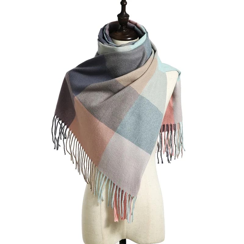 2024 Designer tricoté printemps hiver femmes écharpe plaid chaud cachemire foulards châle marque de 