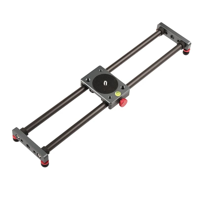VLOGMAGIC Rail de glissière vidéo de table en fibre de carbone de 16 pouces pour caméras de smartpho