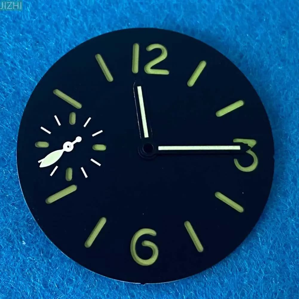 Cadran de montre lumineux vert en option, 34.5mm, Orange/vert/blanc, pour mouvement ETA 6497/ST3600