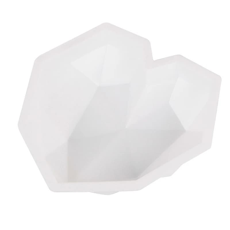 Grand diamant coeur Silicone moule grand amour coeur gâteau Fondant bricolage moule gâteaux Mousse c