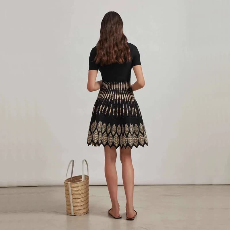 Robe de Rhjacquard noire pour femme, robe bandage, mode de luxe haut de gamme, célébrité, cocktail, 