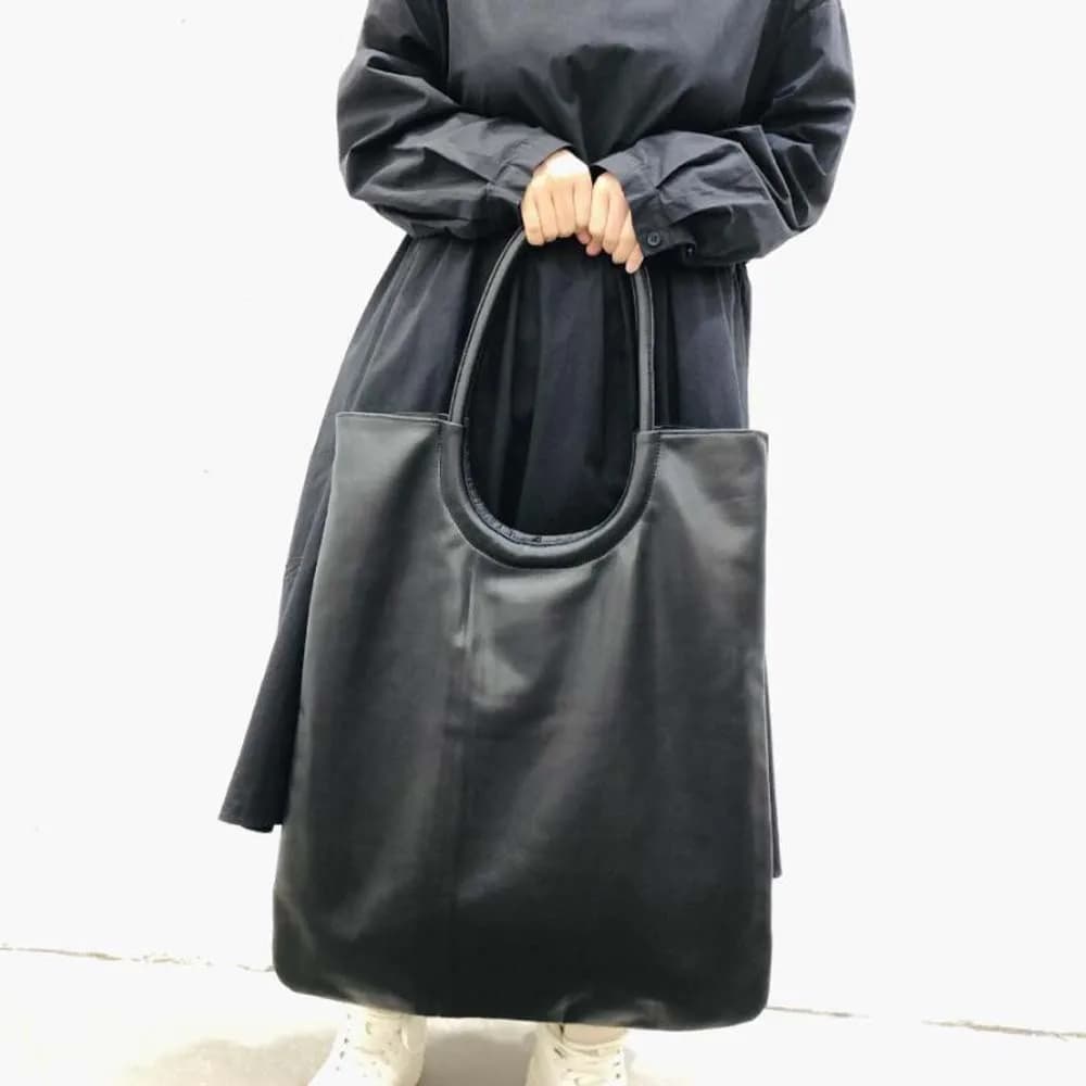 Grand sac en cuir véritable souple pour femme, fourre-tout décontracté, sac de voyage pour ordinateu