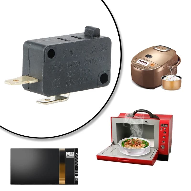 Micro interrupteur à 2 broches pour four à micro-ondes, 16a 250V, Micro interrupteur pour Machine à 