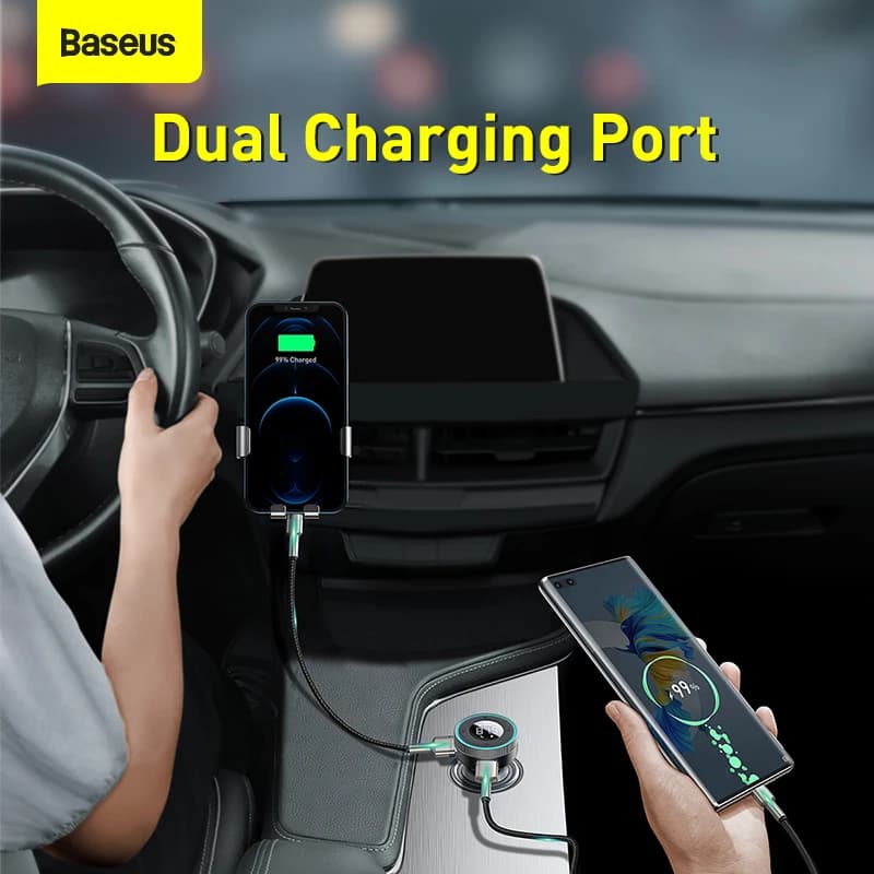 Baseus FM transmetteur modulateur voiture sans fil Bluetooth 5.0 USB chargeur rapide Auto Aux Radio 