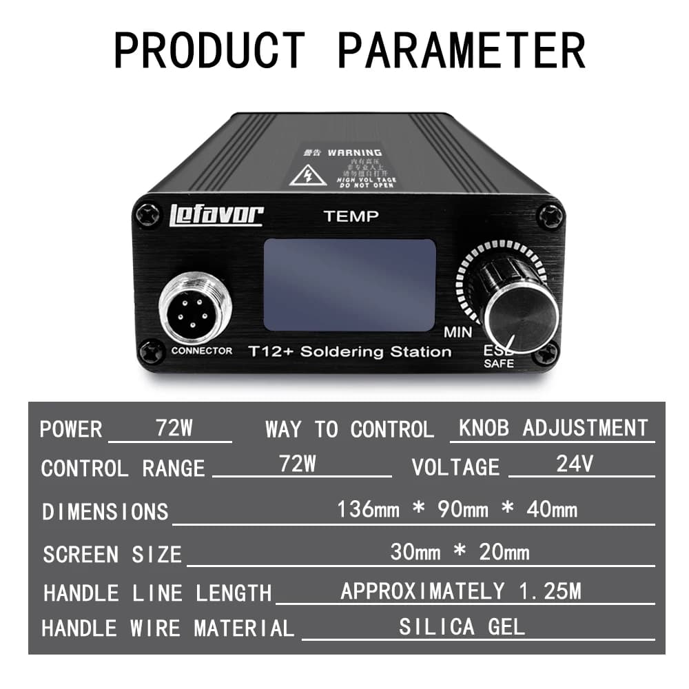 Station de soudage T12 + fer à souder 1.3 pouces OLED, Station de retouche Bga Portable multifonctio